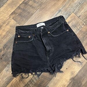 Abercrombie & Fitch Mom Shore Frayed Jean Shorts
